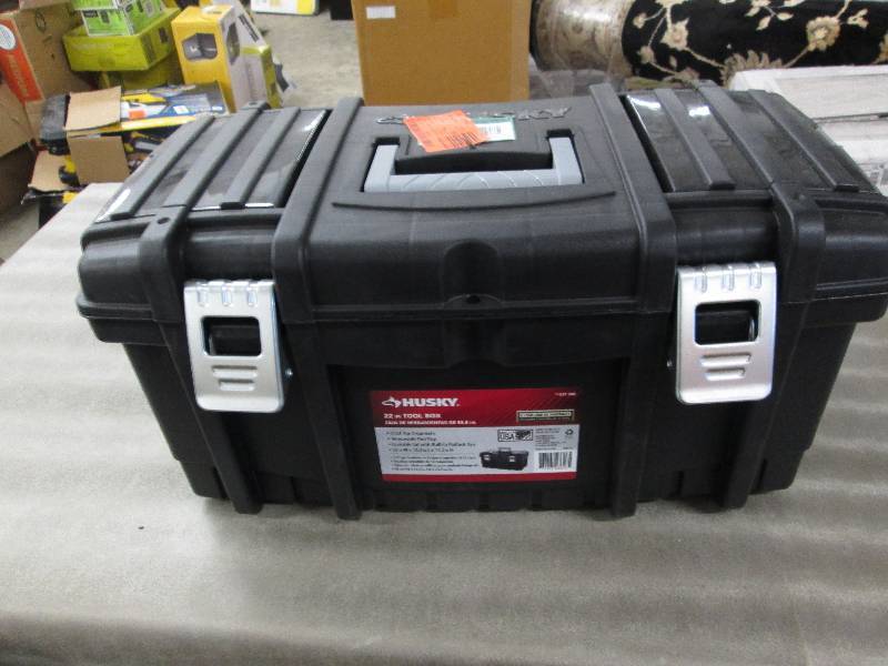 lot 227 image: Husky 22 in. Tool Box with New Meta...