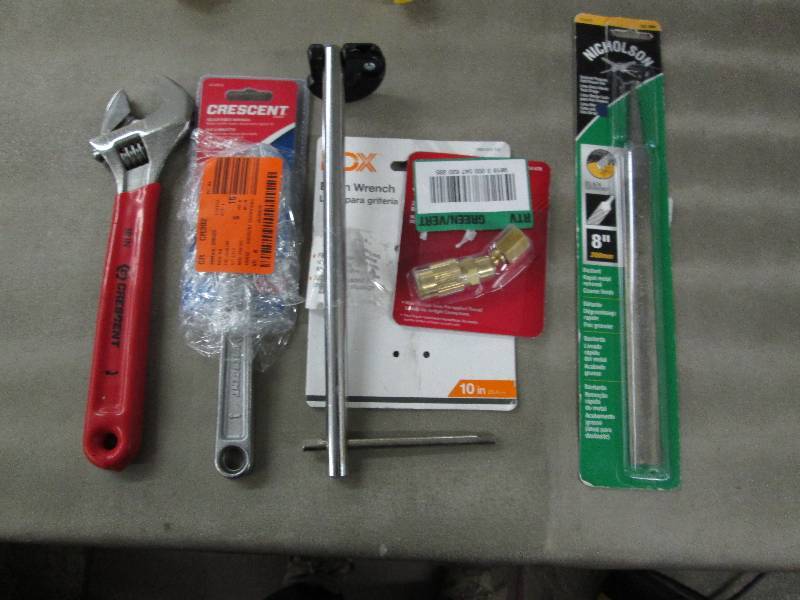 lot 280 image: 2 Crescent Wrenches, Basin Wrench, ...