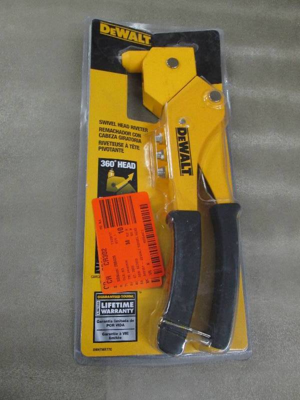 lot 306 image: Stanley Swivel-Head Manual Riveter ...