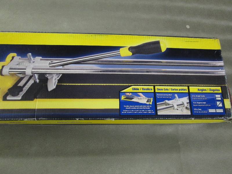 lot 312 image: QEP 21 in. Ceramic Tile Cutter open...