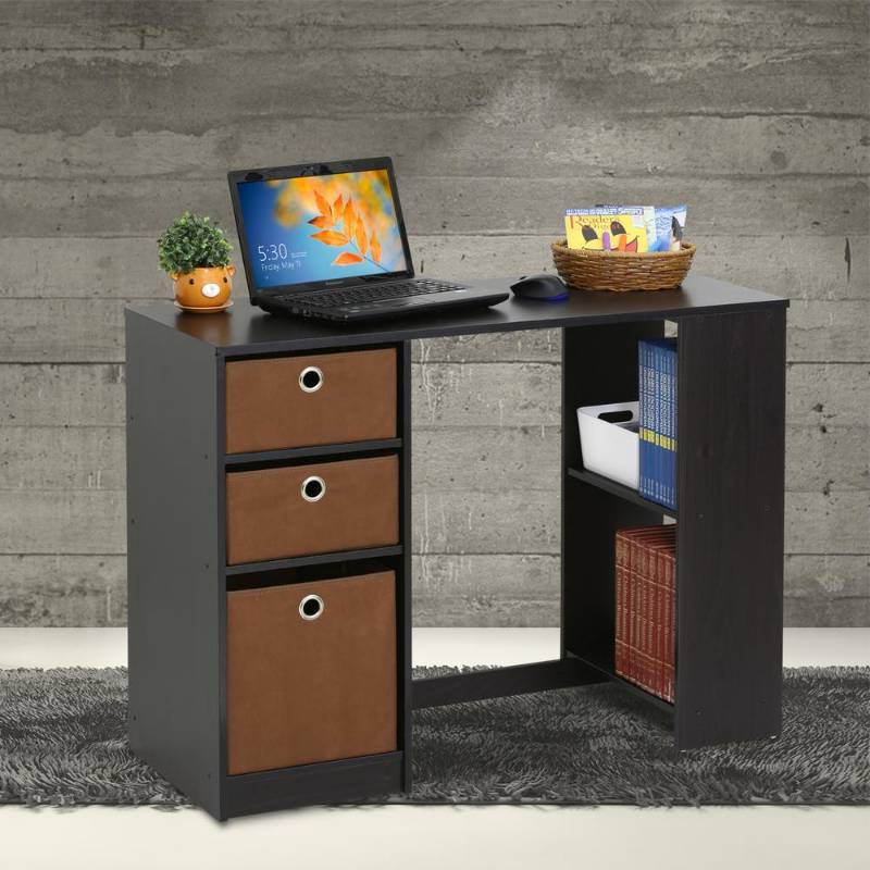 lot 391 image: Furinno Jaya Espresso Desk open box...
