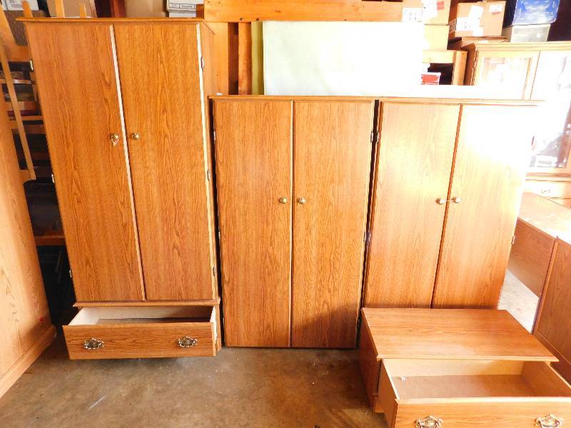 (3) Closet Cabinet Wardrobe with Drawer