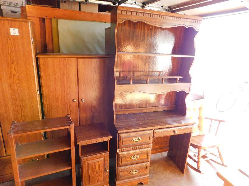 Desk With Hutch, Rocking Chair, Shelf, End Table