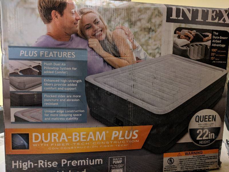 Intex Fiber-Tech Comfort Plush Raised 22 Airbed - Queen