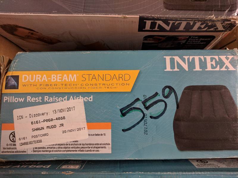 Intex Fiber-Tech Pillow-Rest Raised 16-12 Airbed - Twin