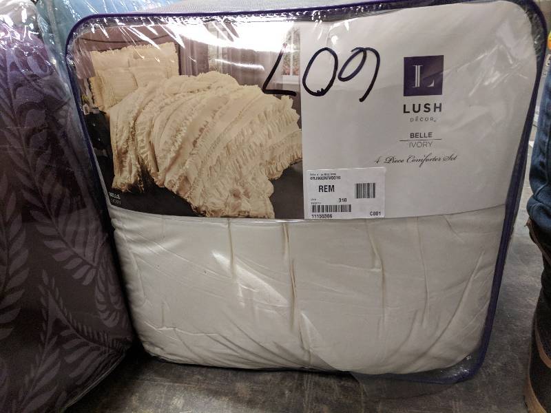 Lush Decor Belle 4-Pc. Comforter Set - King Ivory