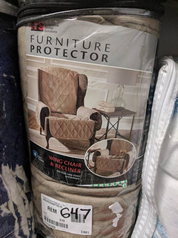 Innovative Textile Solutions Suede-Look Recliner or Wing Chair Protector - Natural