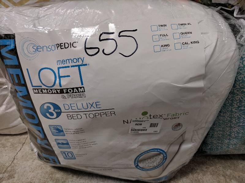 SensorPEDIC 3 Deluxe Memory Foam and Polyester Mattress Topper - Full