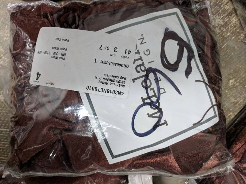 McLeland Design Halley 56 x 63 6-Pc. One-Rod Drapery Set - Chocolate