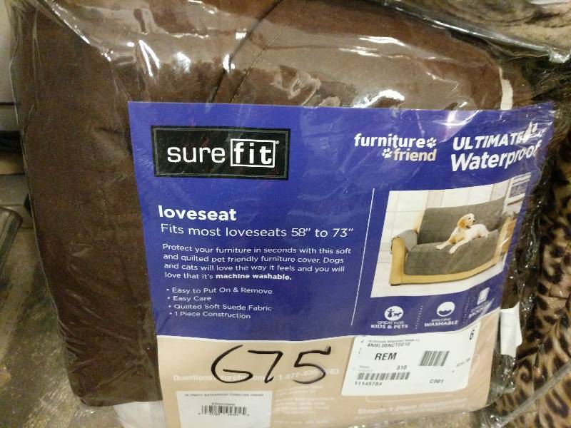 Sure Fit Ultimate Waterproof Suede Loveseat Cover - Chocolate