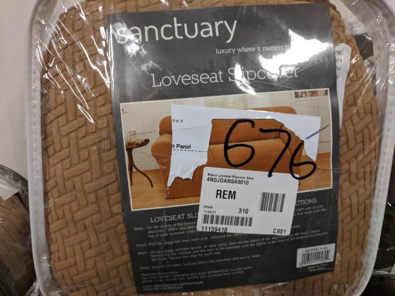 Madison Industries Mason Loveseat Slipcover - Sand