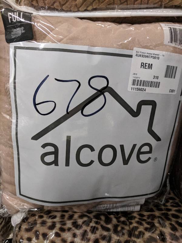 alcove Electric Fleece Blanket - Full Taupe