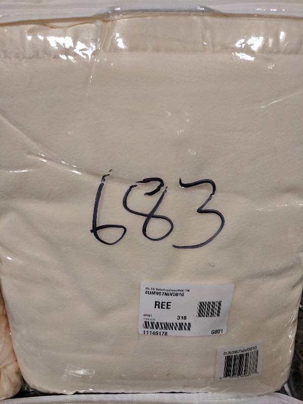 alcove Satin Trim Fleece Oversized Blanket - Twin Ivory