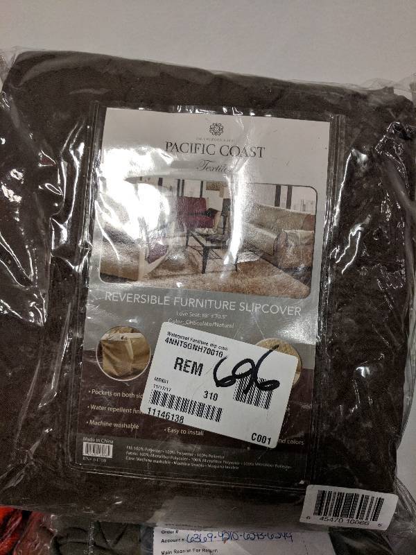 Pacific Coast Textiles Waterproof Loveseat Slipcover - Chocolate-Sage