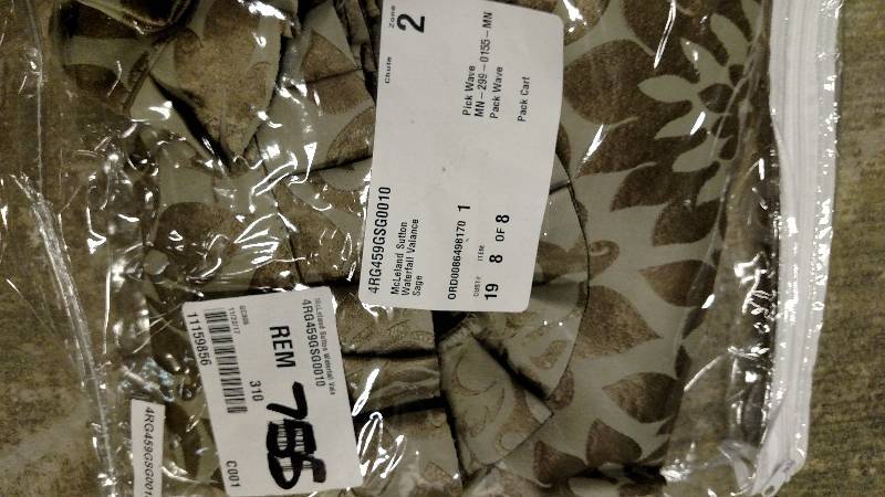 McLeland Design Sutton 48 x 36 Blackout Waterfall Valance - Sage