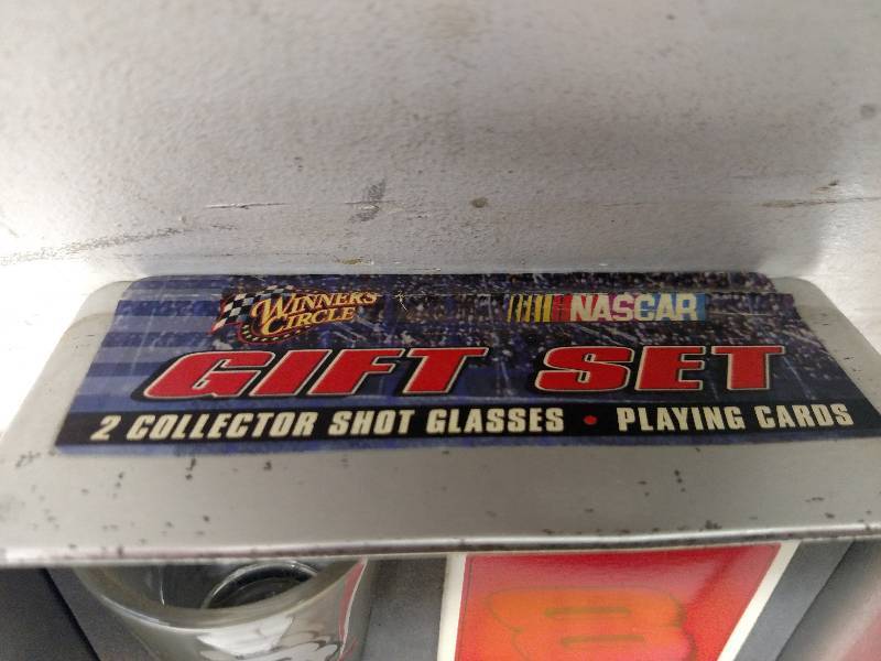 lot 171 image: Dale Jr. Shot Glasses & Playing Car...
