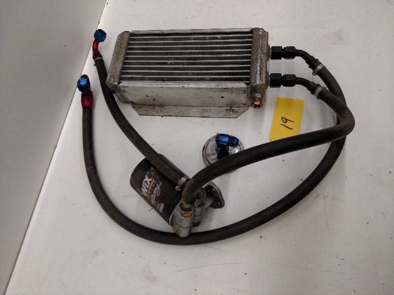 lot 19 image: Oil Cooler with Remote Filter, 6x14...