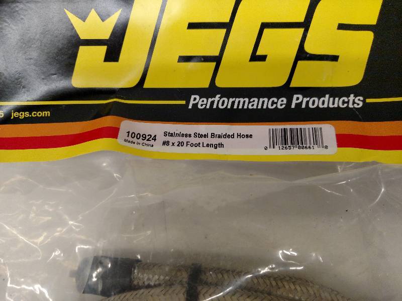 lot 64 image: Jegs Stainless Steel Braided Hose, ...