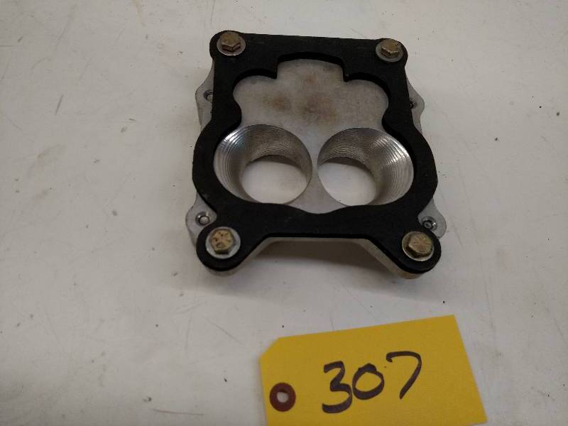 lot 307 image: Aluminum Spacer 2 bbl Holley to 4 b...