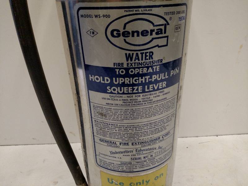 lot 481 image: Stainless Steel Water Fire Extingui...