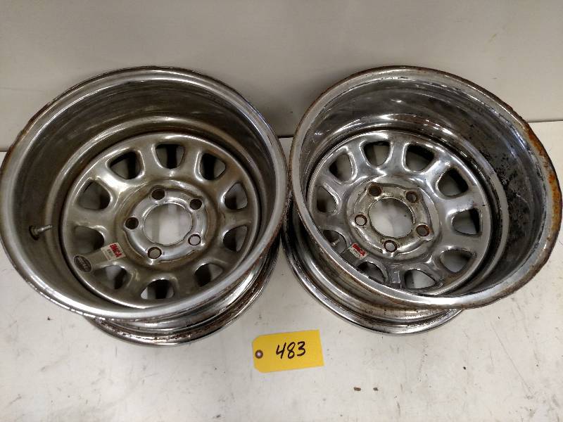 lot 483 image: (2) Real 15x8 Wheels, 5x4 34, 2 B...