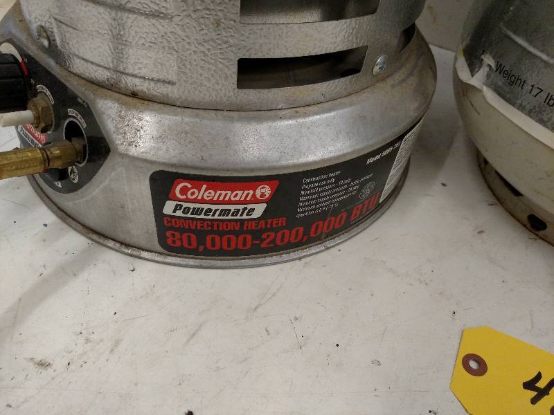 lot 486 image: Coleman Powermate 200,000 BTU Conve...