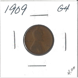 1909 Lincoln Wheat Cent