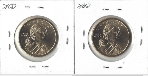 Two Native American Dollars - 2012-P & 2013-P BU