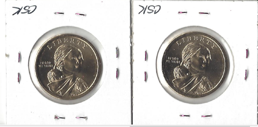 Two Native American Dollars - 2014-P & 2015-P