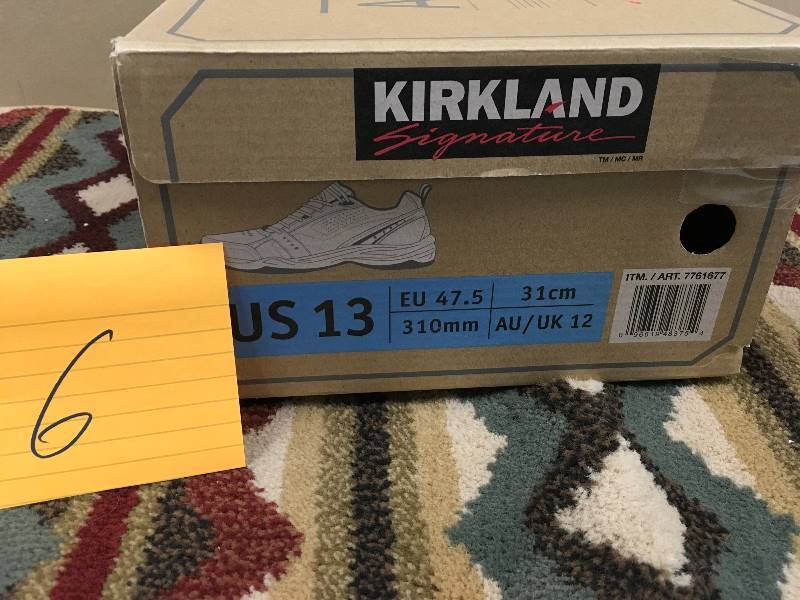 lot 6 image: Kirkland Mens Signature Classic Leather Athletic Shoes - Size 13 not used
