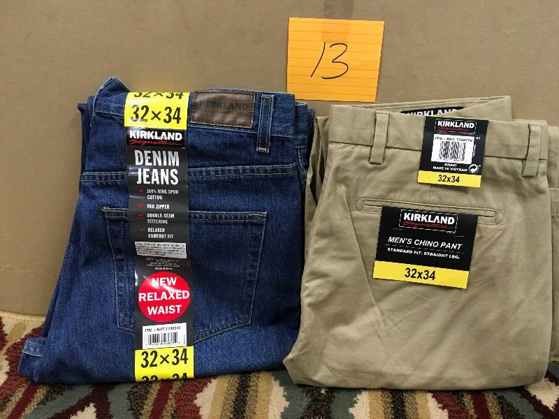 lot 13 image: Kirkland Mens Pants Size 32 x 34 not used