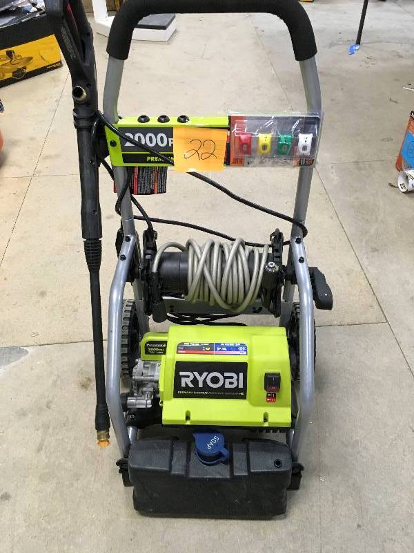 lot 22 image: Ryobi 2000 PSI Premium Electric Pressure Washer in working conditions