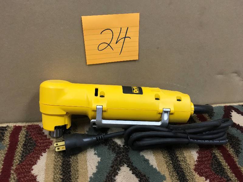 lot 24 image: DeWalt DW160V 38 Corded Right Angle Drill not used