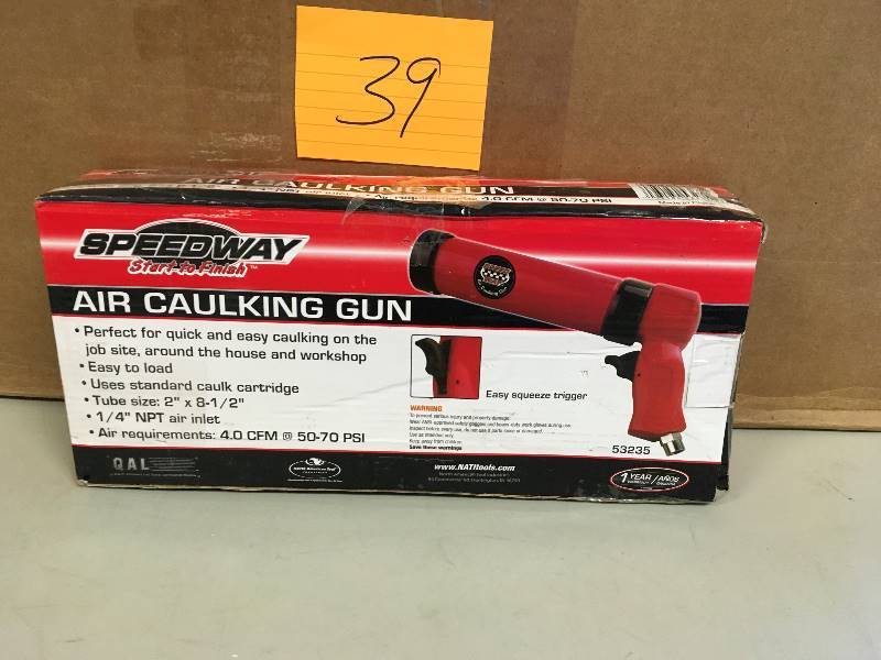 lot 39 image: Speedway Pro Pneumatic Caulk Gun not used