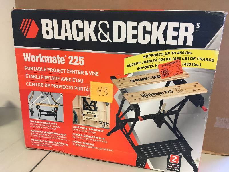 lot 43 image: Black & Decker Workmate 225 Portable Project Center not used