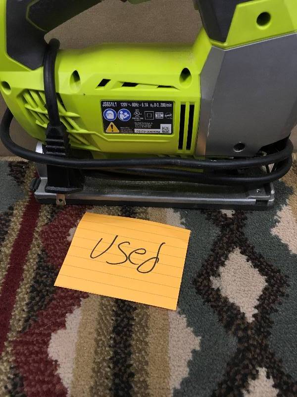 lot 100 image: Ryobi 6.1 Amp Variable Speed Orbital Jigsaw with Speed Match in working conditions