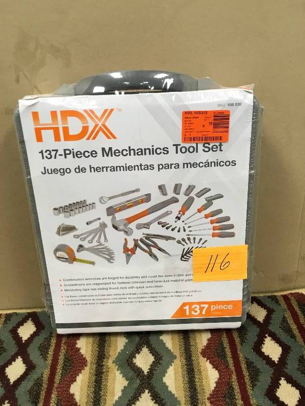 lot 116 image: HDX Homeowners Tool Set 137 Pieces