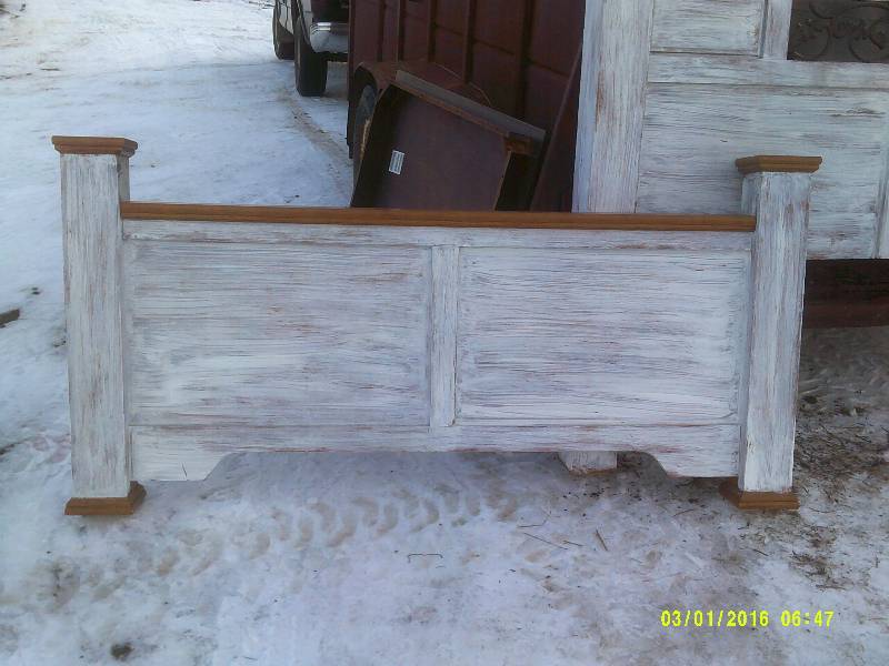 OAK HEAD AND FOOT BOARD