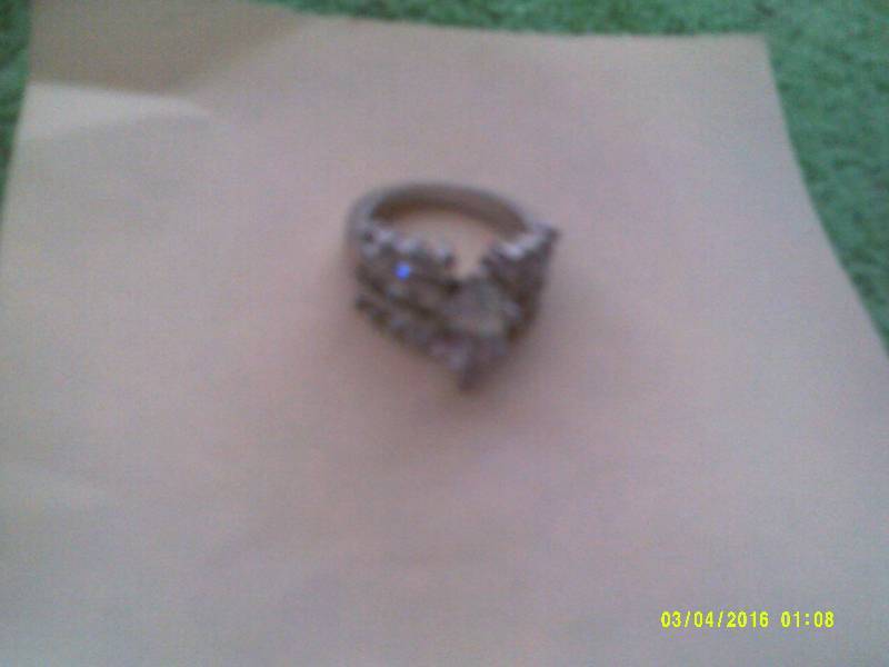SILVER AND DIAMOND RING