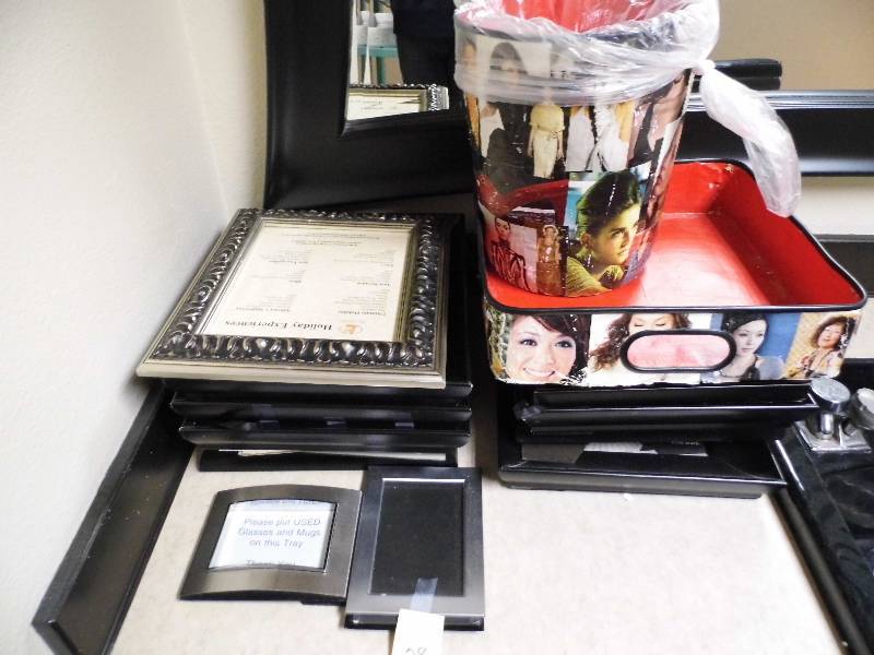 lot 28 image: Picture Frames - Tray - Garbage Can