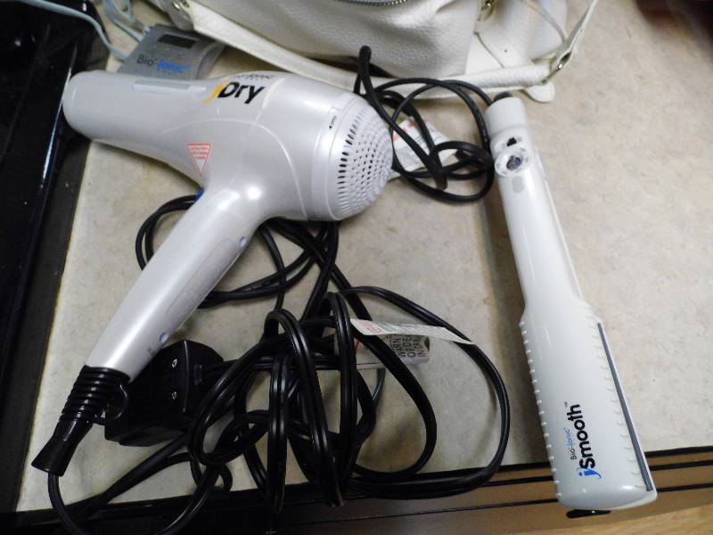 lot 30 image: Bio Ionic Flat Iron - Bag - Product - Dryer