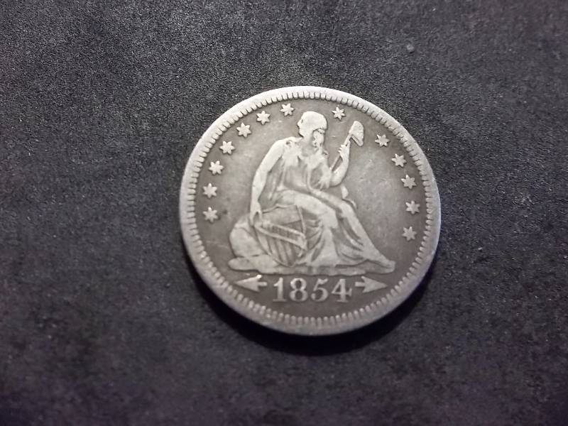 1854 Seated Liberty Quarter With Arrows