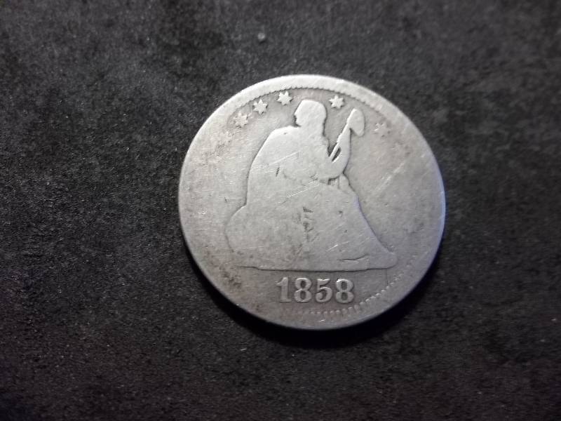 1858 Seated Liberty Quarter