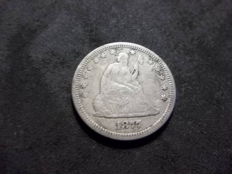 1877 Seated Liberty Quarter