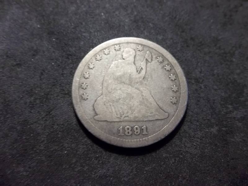 1891 Seated Liberty Quarter