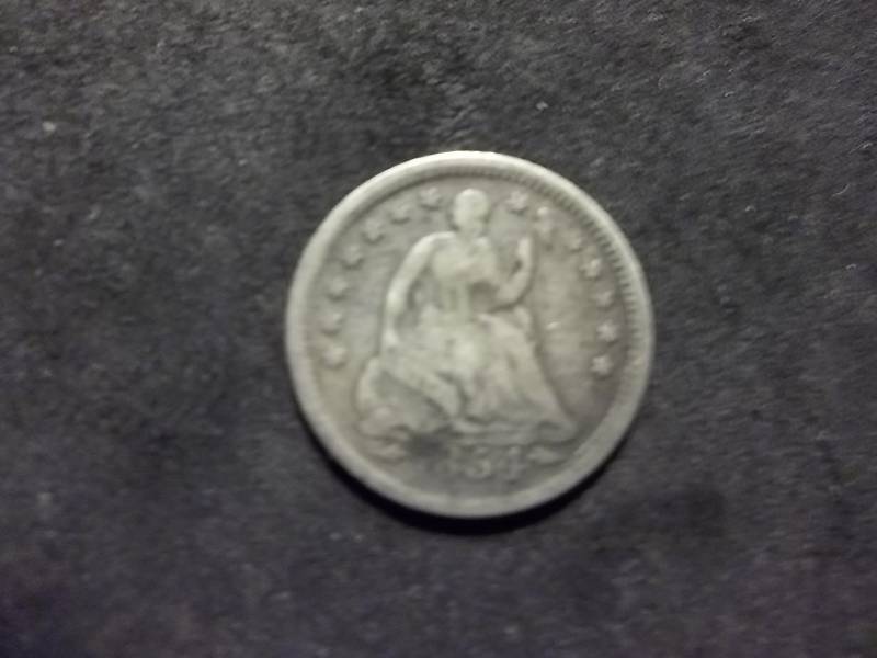 1854 Seated Liberty Half Dime
