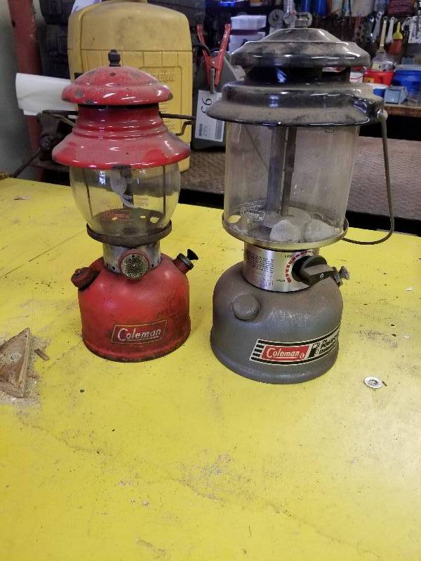 lot 91 image: Lot of (2) Coleman Camping Lanterns - Powerhouse Unleaded 295, One More