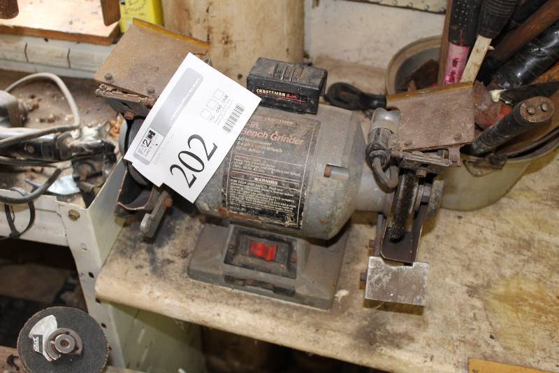 lot 202 image: Sears Craftsman 6in. Bench Grinder