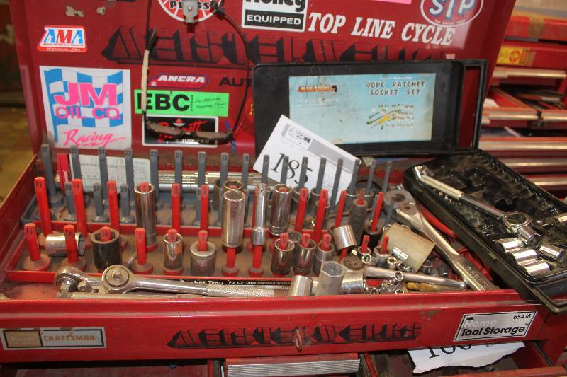 lot 185 image: Sockets, Wrenches, Misc Tools