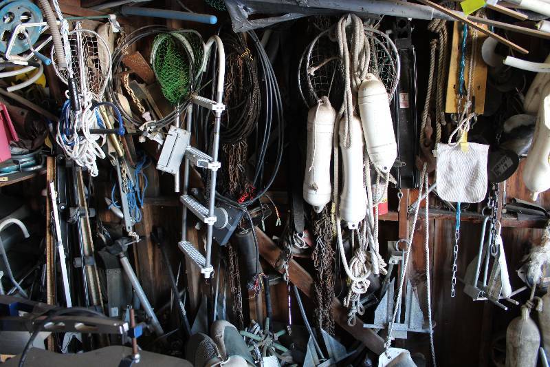 lot 358 image: Boat Equipment - Fish Nets, Chains, Misc Parts